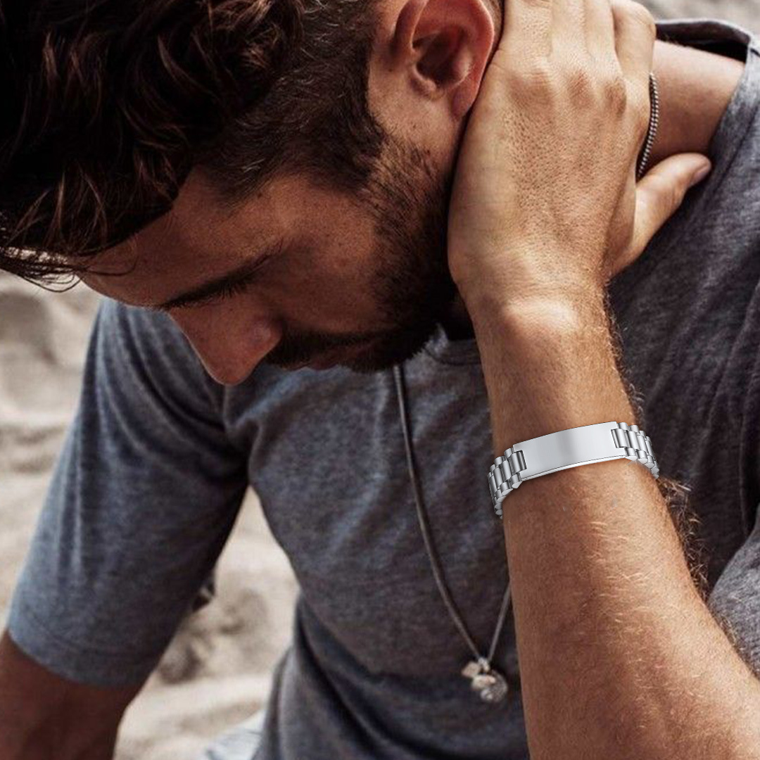 Chunky Bracelet Stainless Steel Gold/Black