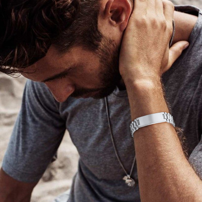 Chunky Bracelet Stainless Steel Gold/Black