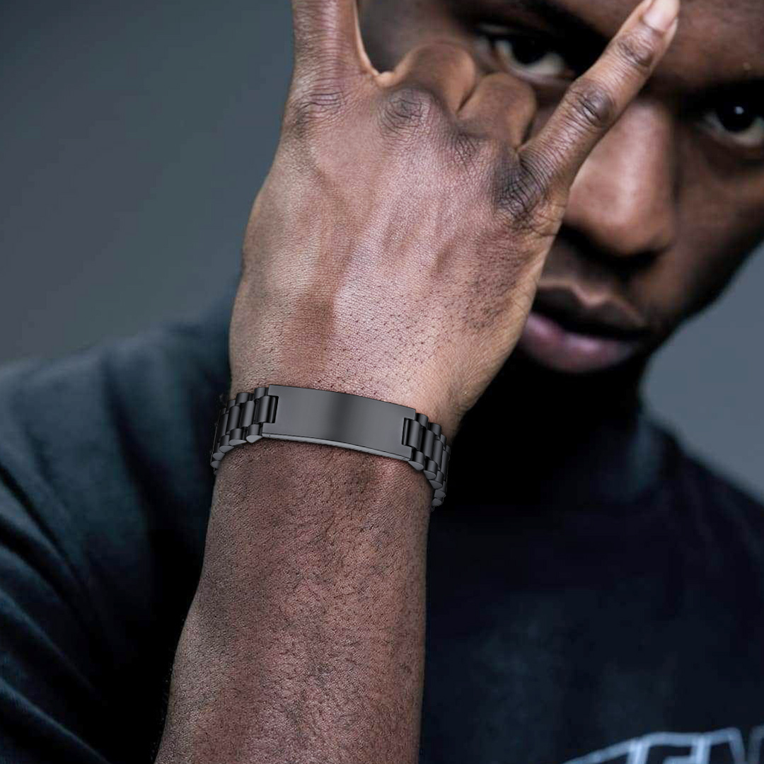 Chunky Bracelet Stainless Steel Gold/Black