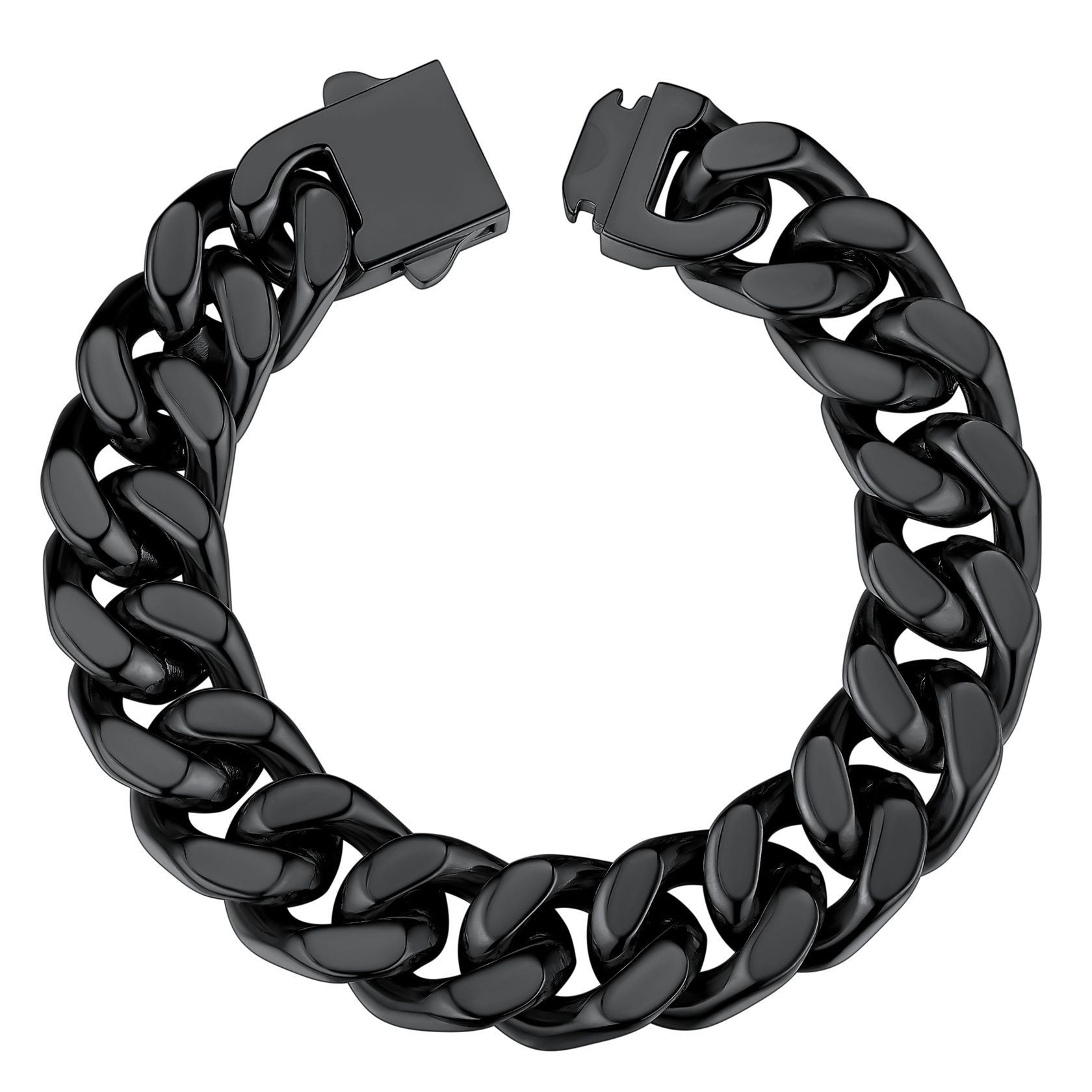 7mm Cuban Chain Bracelet 316L Steel Natural