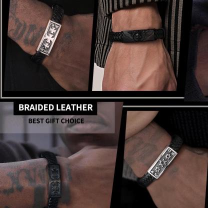 Genuine Leather Braided Viking Bracelets