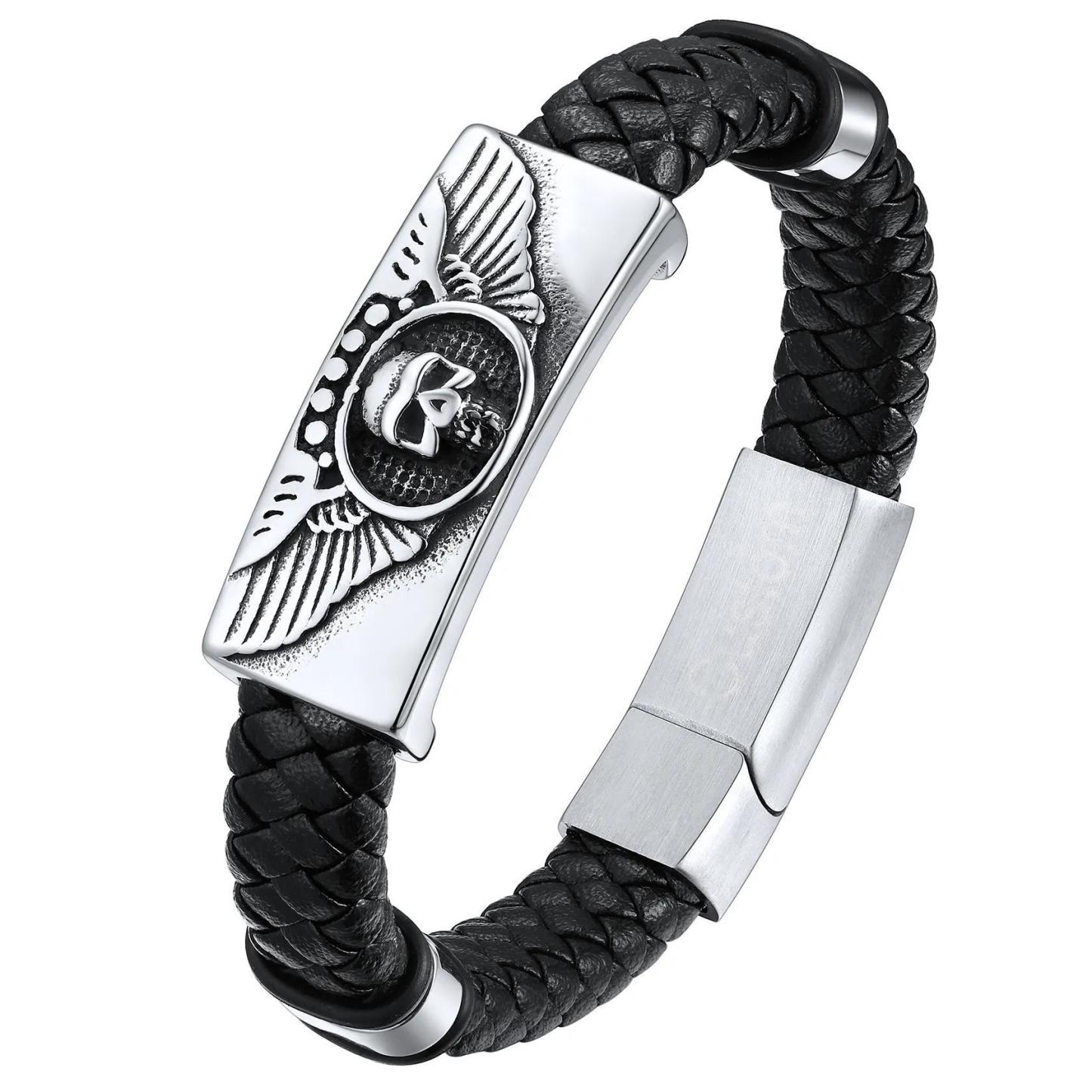 Genuine Leather Braided Viking Bracelets
