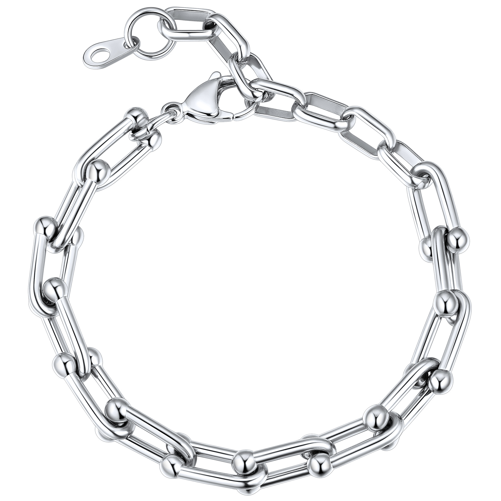U-Shape Horsebit Chain Women Bracelet