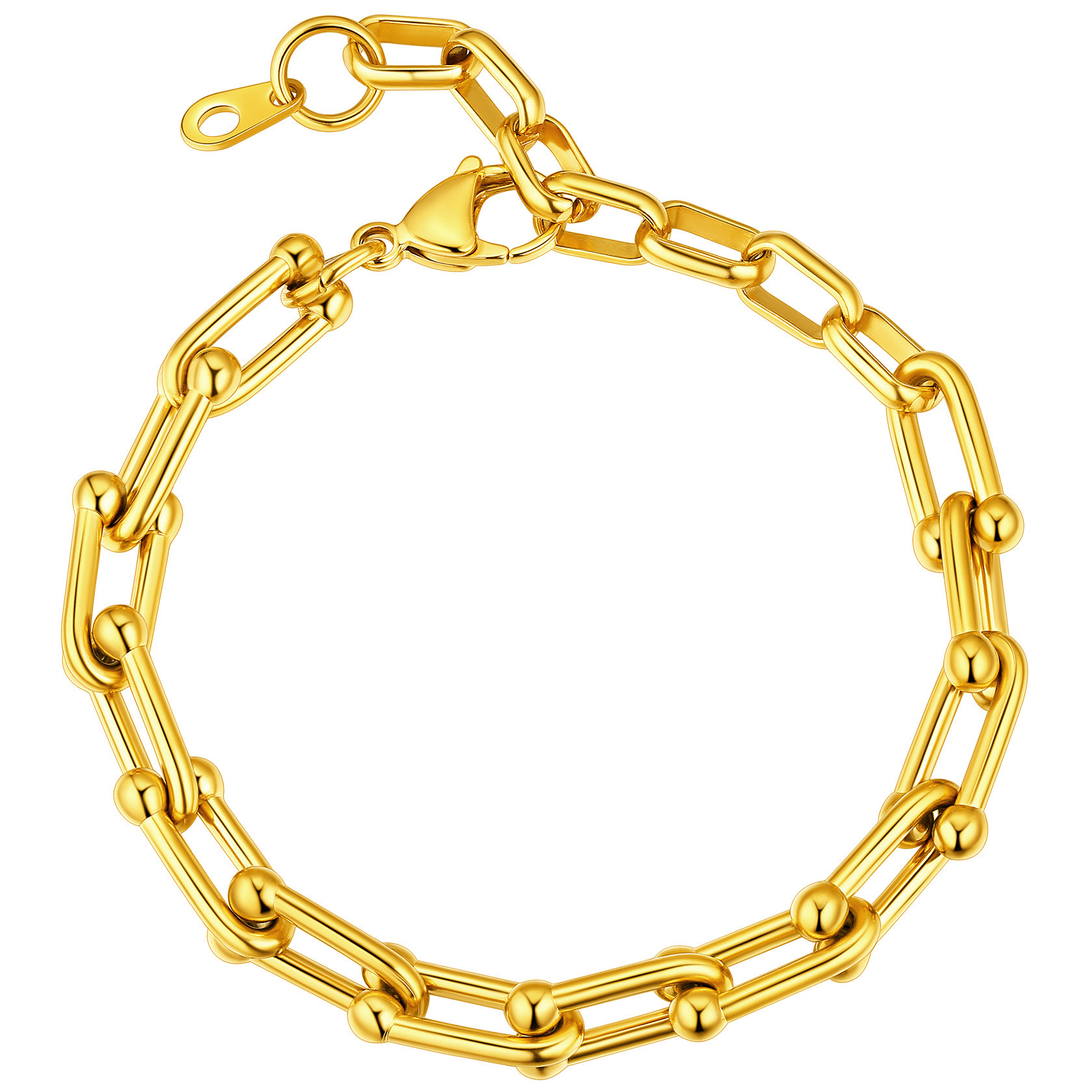 U-Shape Horsebit Chain Women Bracelet