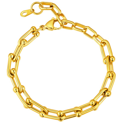 U-Shape Horsebit Chain Women Bracelet