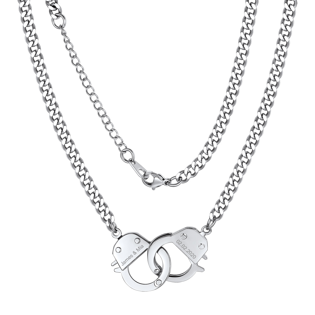 Handcuff Cuban Necklace for Men