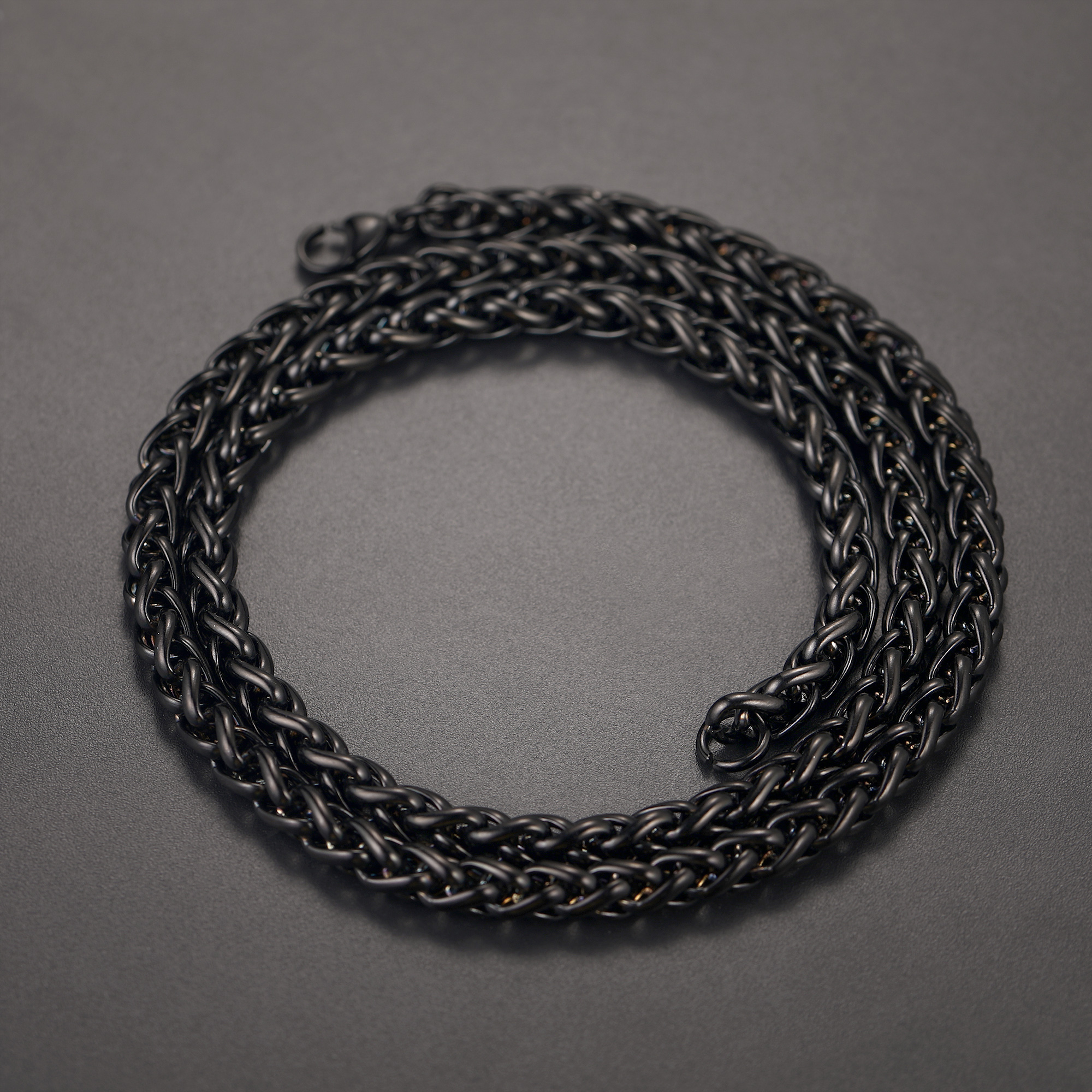 Spiga Wheat Chain Stainless Steel Necklace for Men 3/6mm