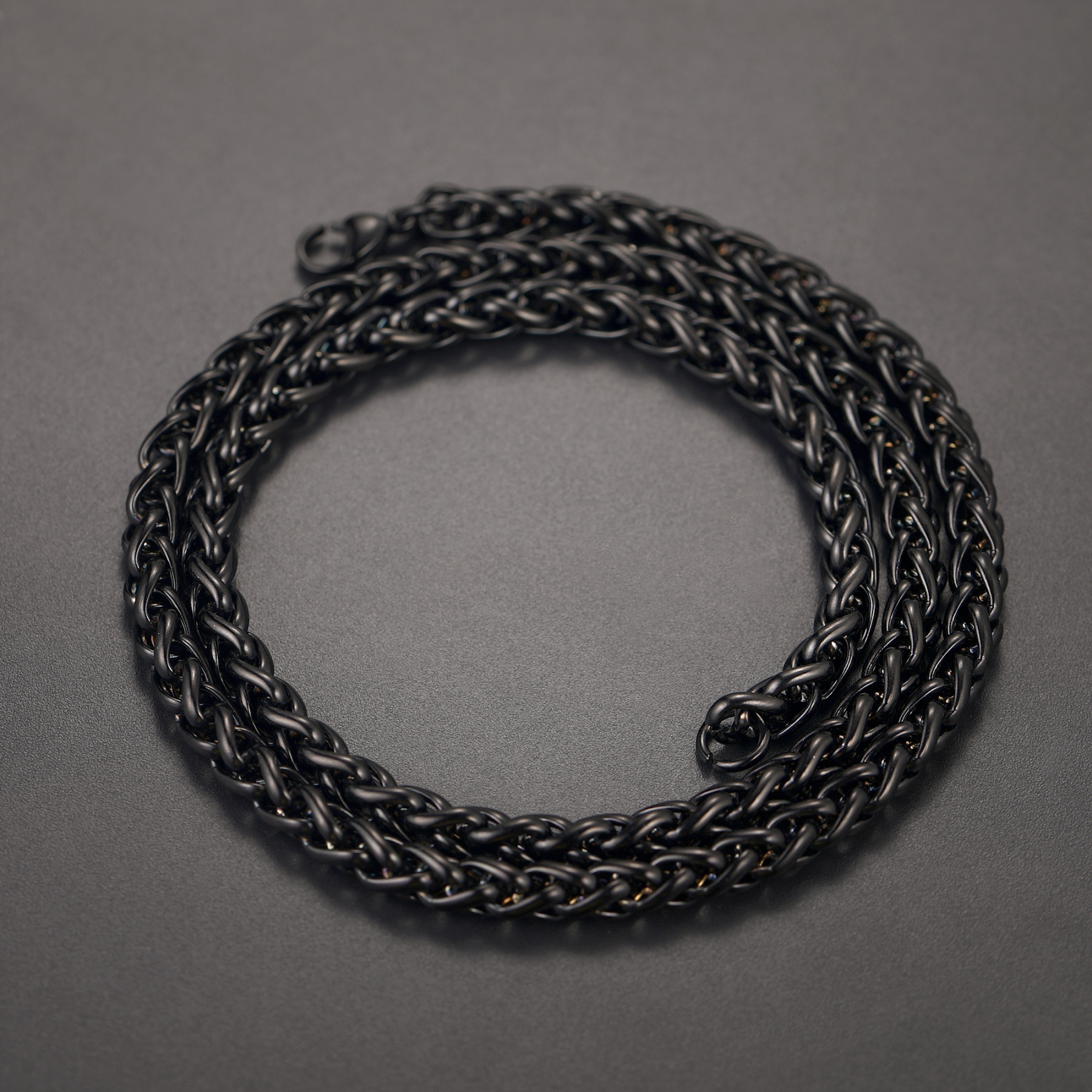 Spiga Wheat Chain Stainless Steel Necklace for Men 3/6mm