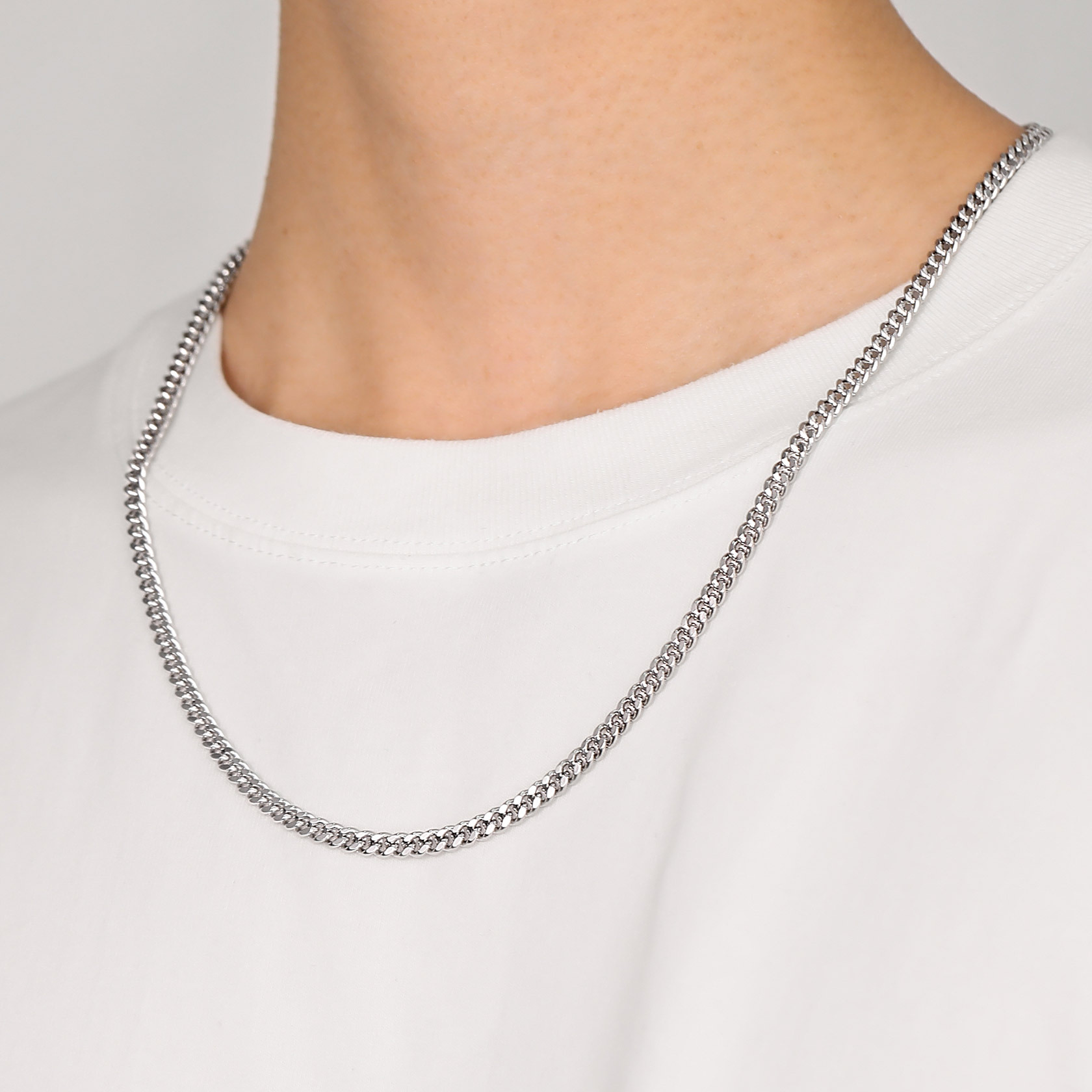 4mm Wide Black Metal Plated Link Chain