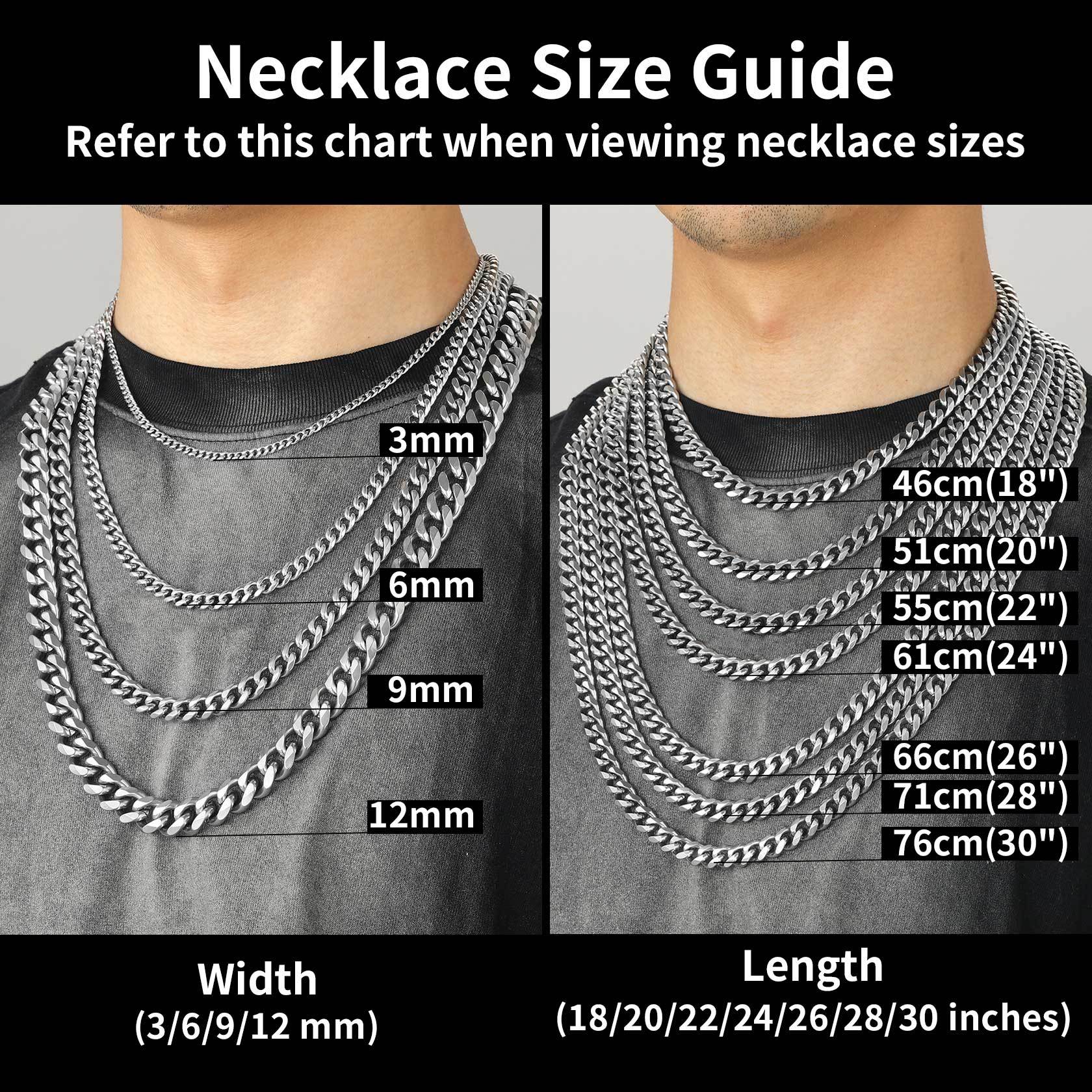 Miami Cuban Curb Link Chain Stainless Steel Necklace for Men