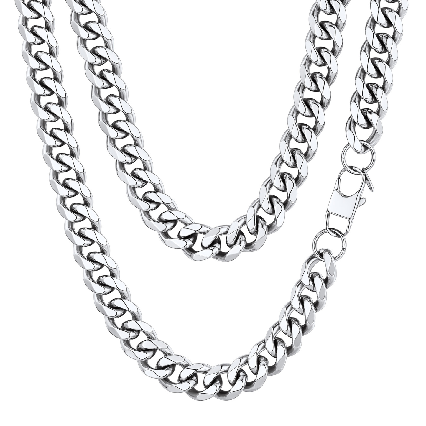 Miami Cuban Curb Link Chain Stainless Steel Necklace for Men