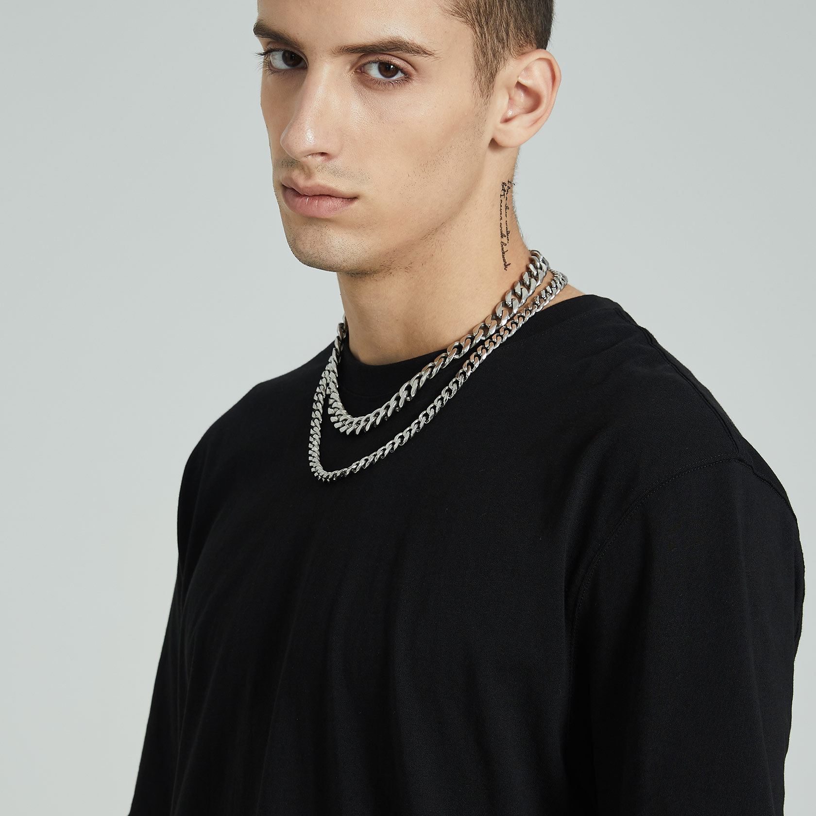 3mm Cuban Curb Chain Necklace Stainless Steel