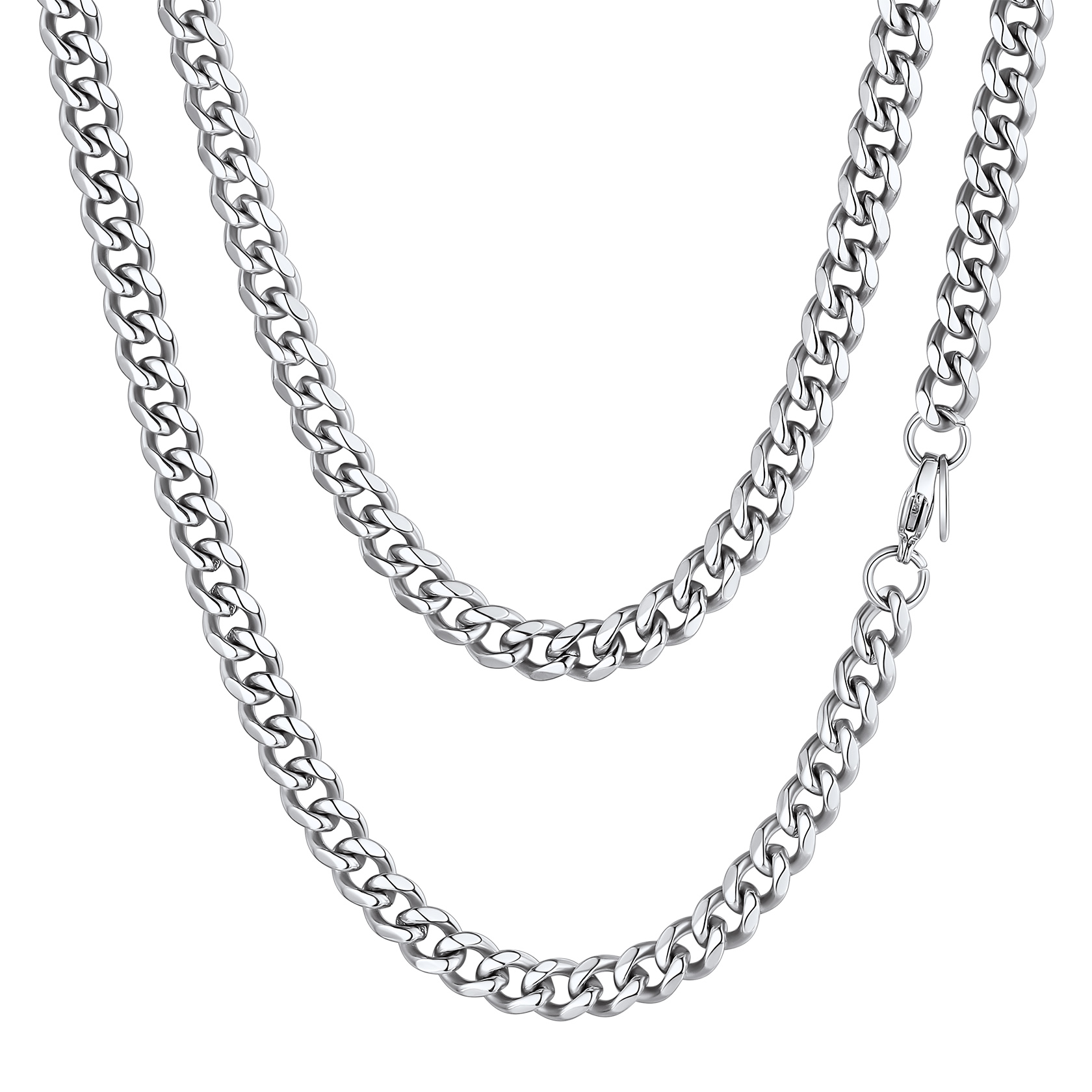 3mm Cuban Curb Chain Necklace Stainless Steel