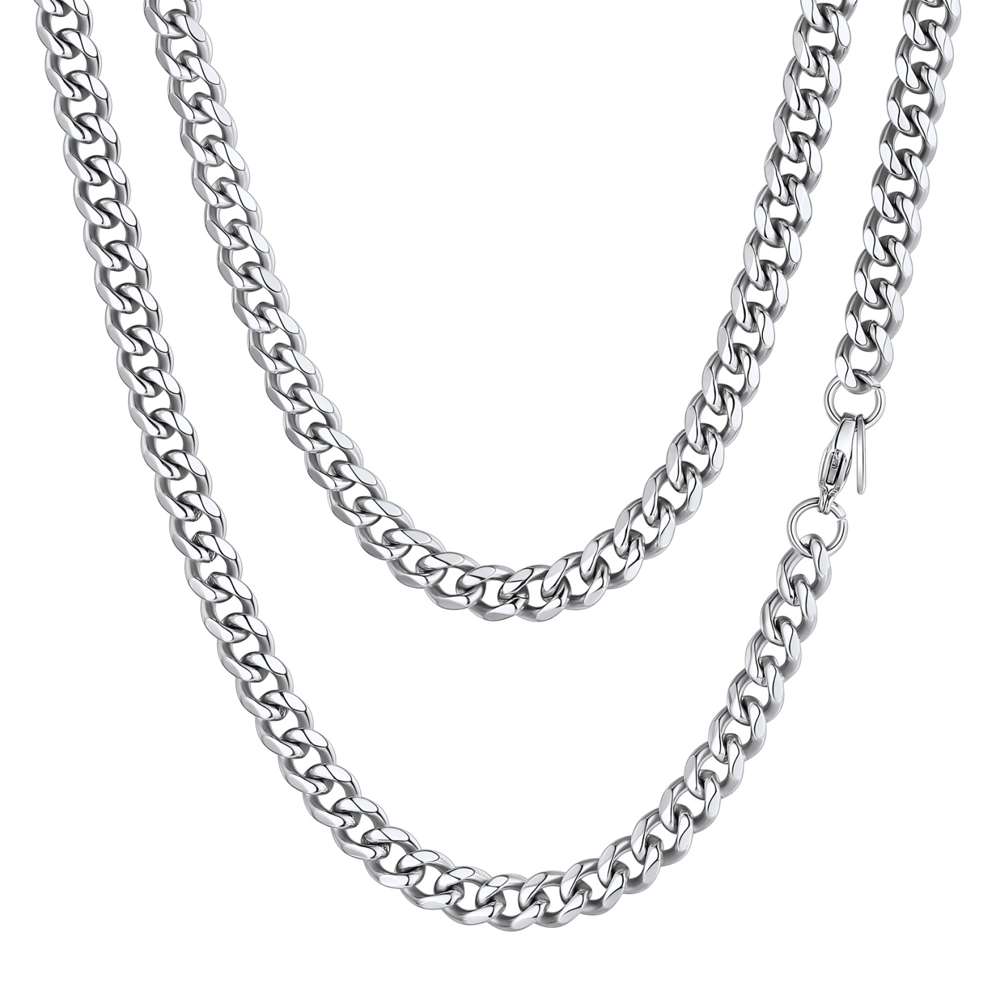 3mm Cuban Curb Chain Necklace Stainless Steel