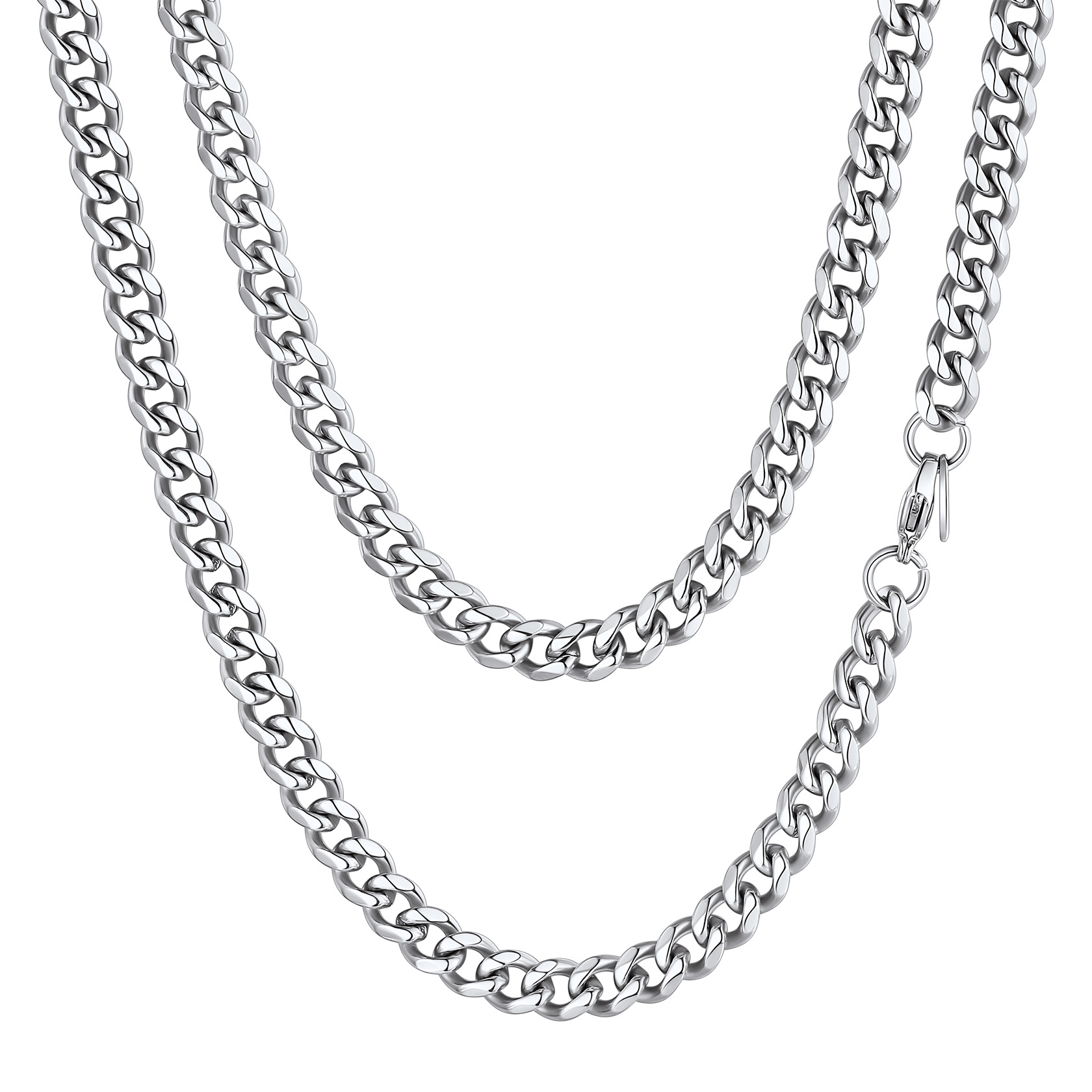 3mm Cuban Curb Chain Necklace Stainless Steel