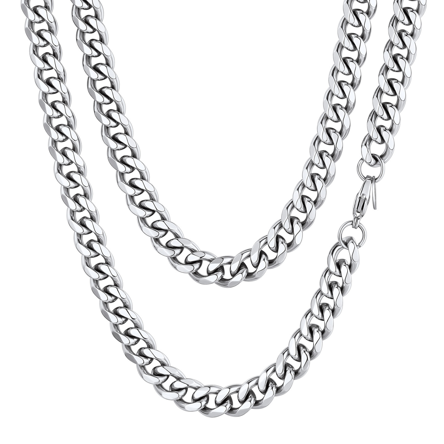 Miami Cuban Curb Link Chain Stainless Steel Necklace for Men