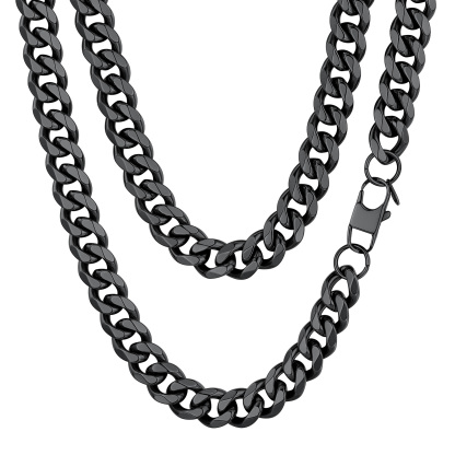 Miami Cuban Curb Link Chain Stainless Steel Necklace for Men