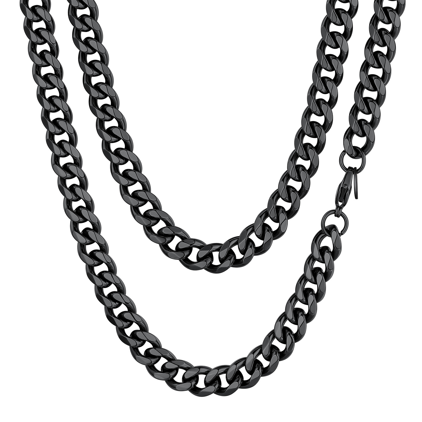 Miami Cuban Curb Link Chain Stainless Steel Necklace for Men