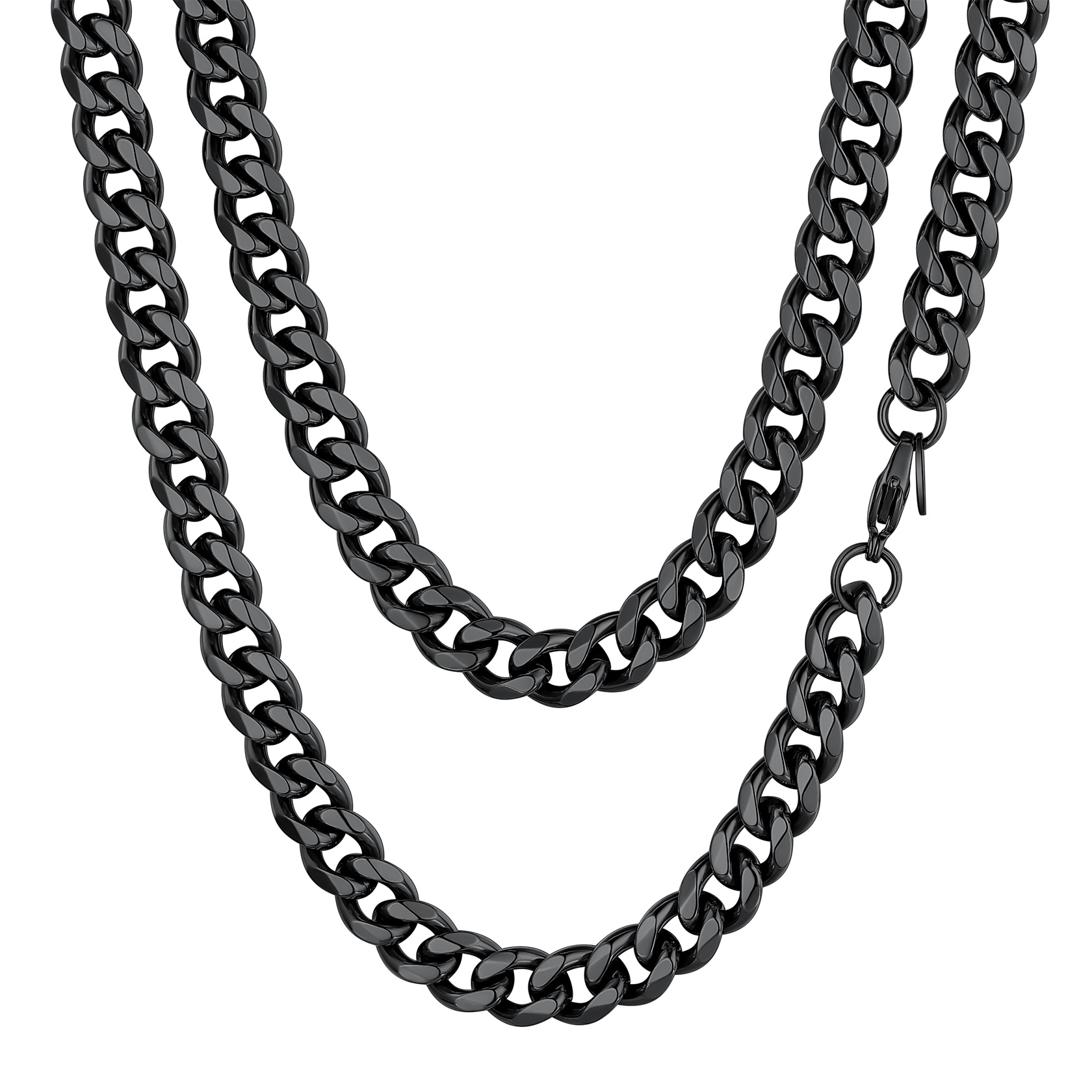 Miami Cuban Curb Link Chain Stainless Steel Necklace for Men