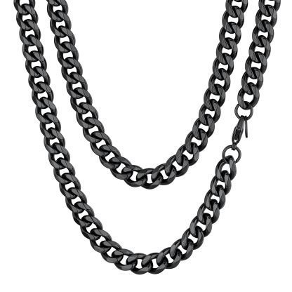 Miami Cuban Curb Link Chain Stainless Steel Necklace for Men
