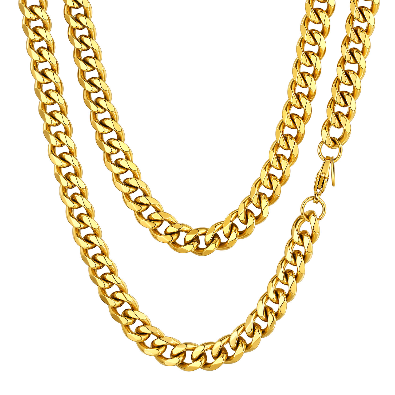 Miami Cuban Curb Link Chain Stainless Steel Necklace for Men