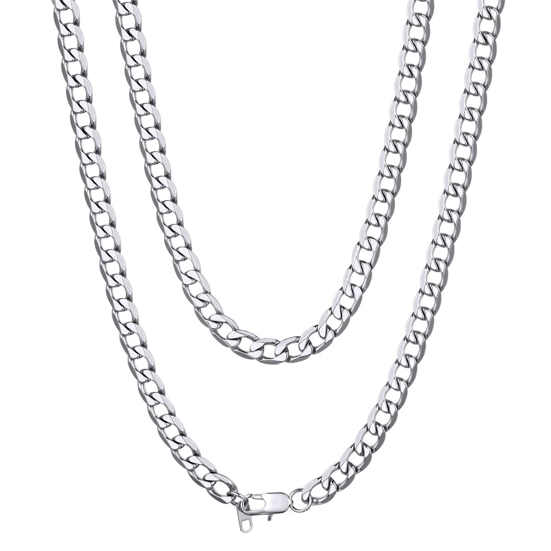 9mm Curb Chain Necklace Stainless Steel