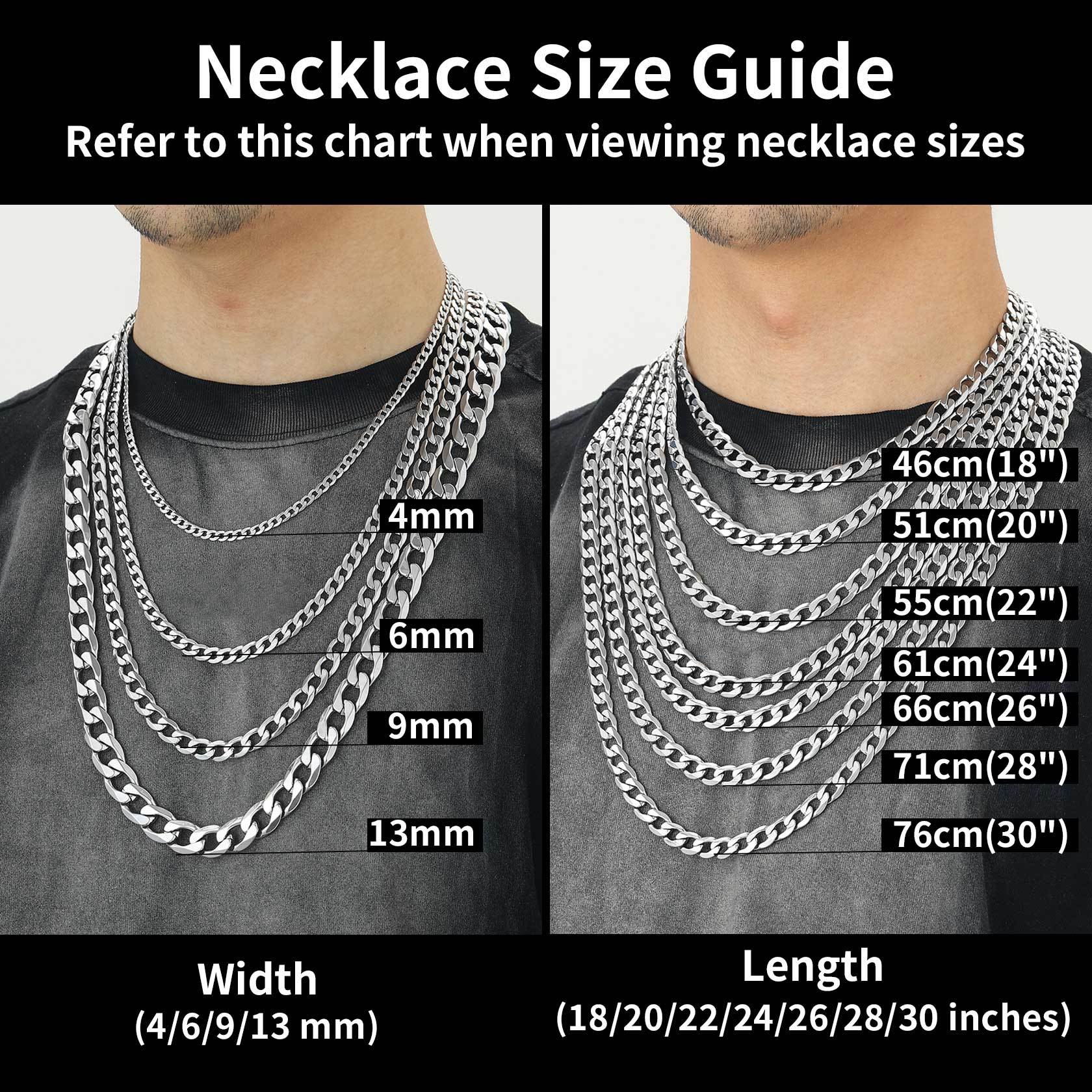 Bold Cuban Link Chain, Chunky Stainless Steel Necklace for Men Women