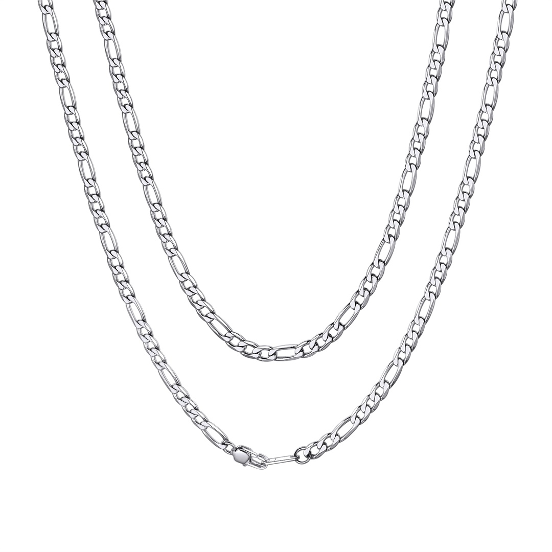 4mm Figaro Cuban Link Chain for Men & Women
