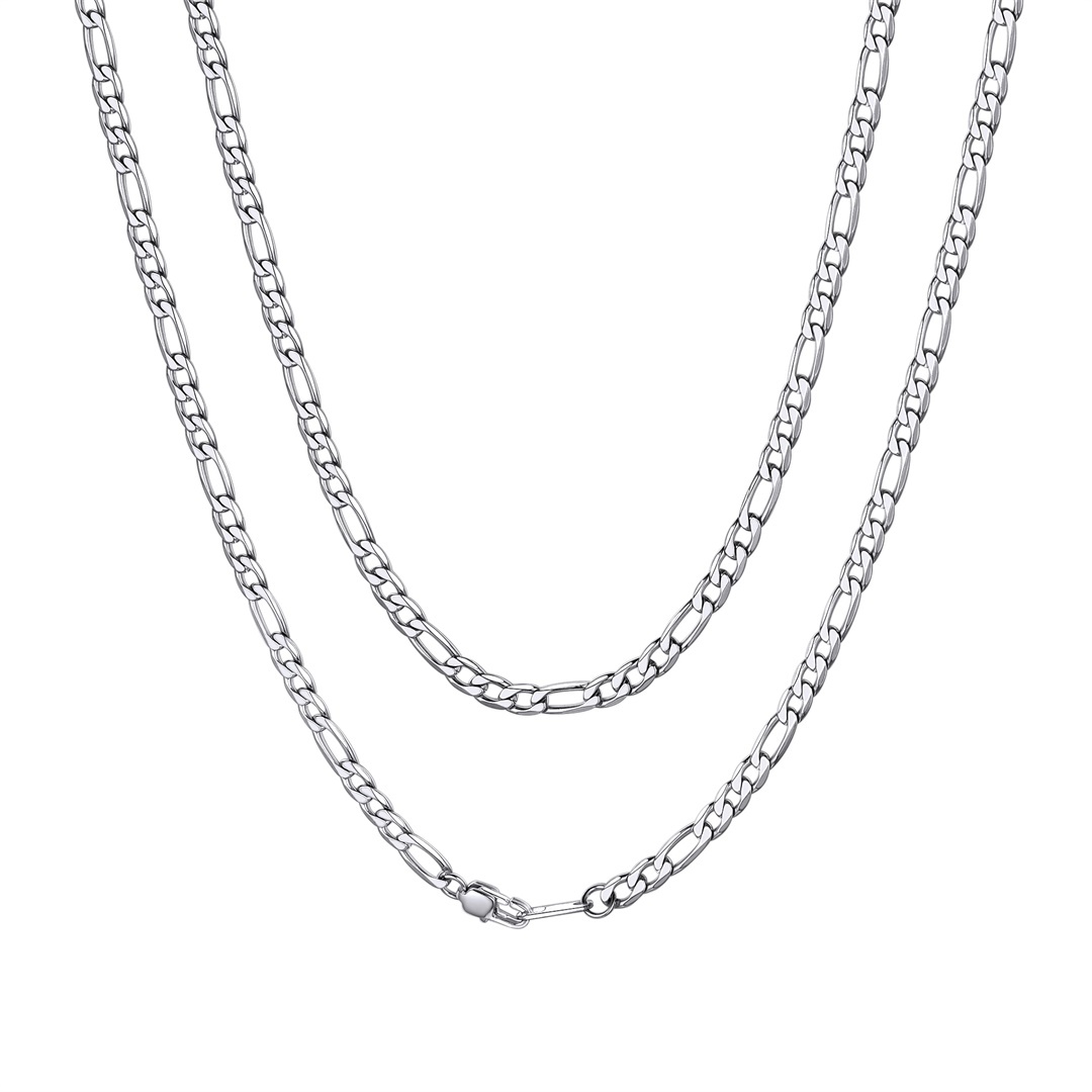 4mm Figaro Cuban Link Chain for Men & Women