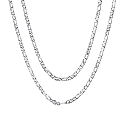 4mm Figaro Cuban Link Chain for Men & Women