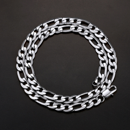 9mm Stainless Steel Figaro Chain Necklaces