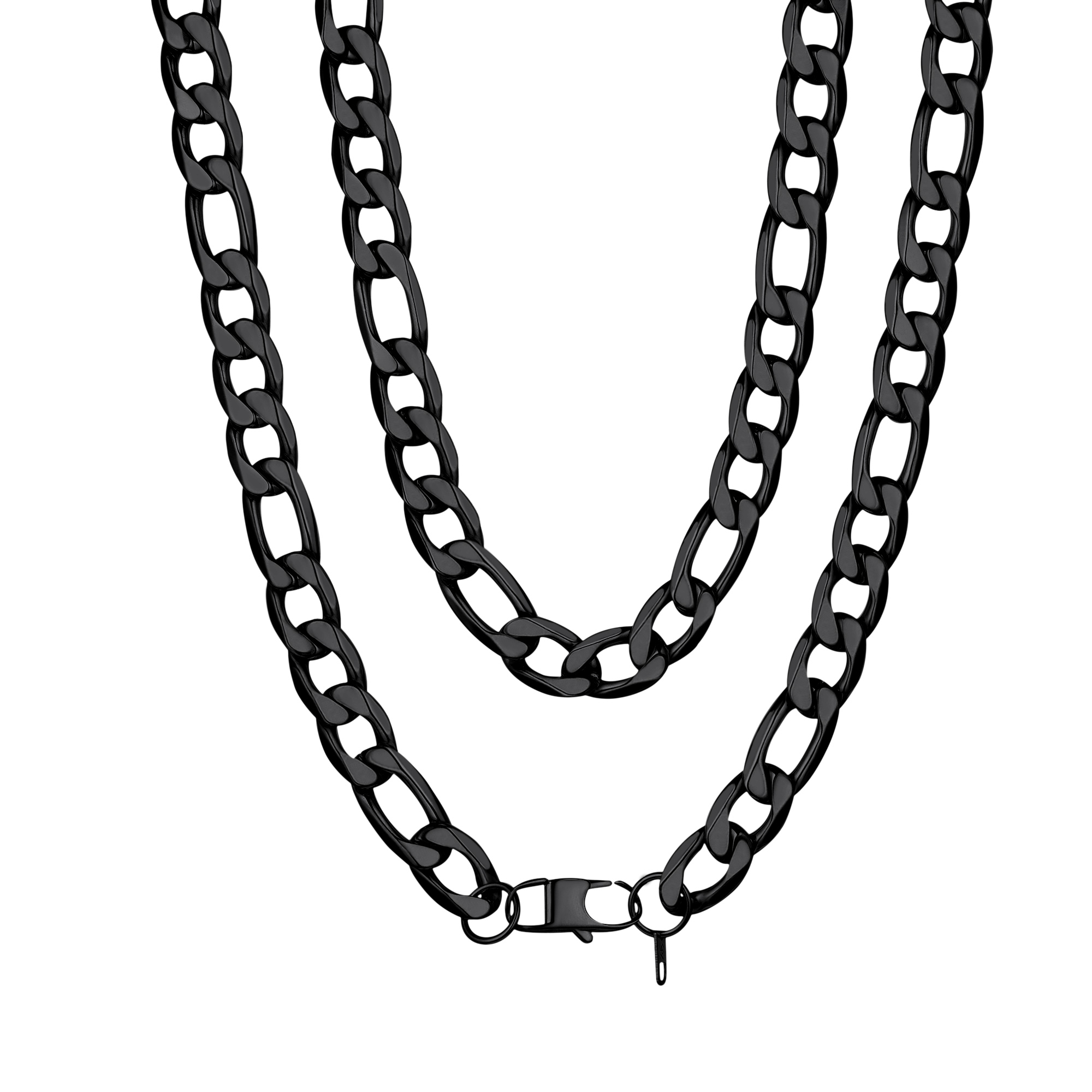 Stainless Steel Figaro Chain Necklaces for Men Women