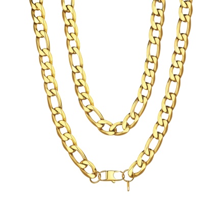 13mm Figaro Cuban Link Chain for Men & Women