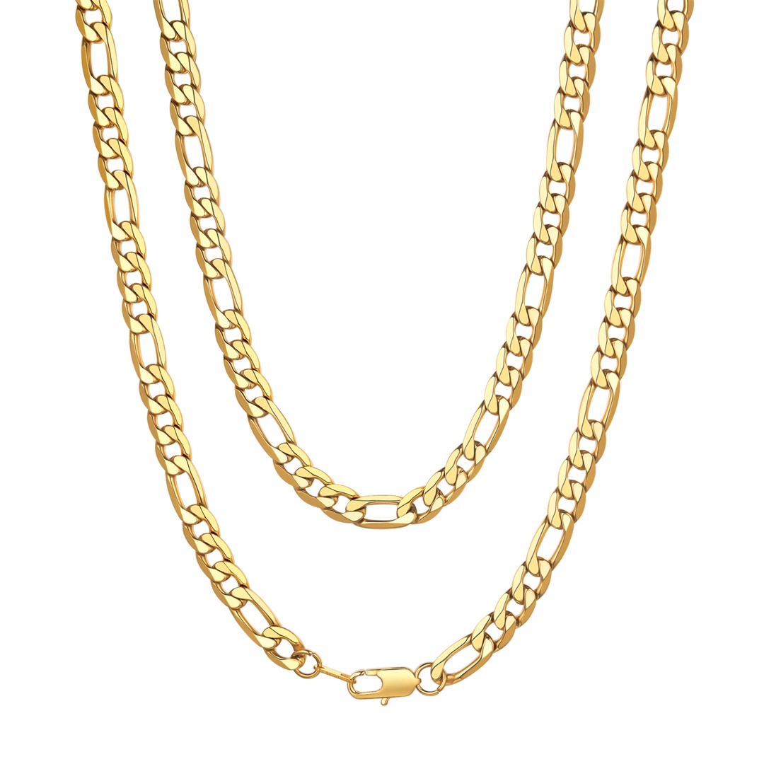 9mm Figaro Cuban Link Chain for Men & Women
