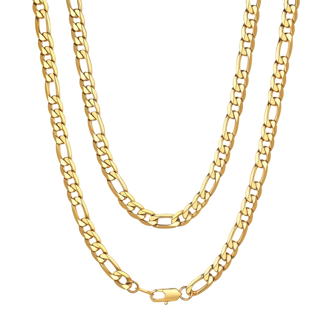 9mm Figaro Cuban Link Chain for Men & Women
