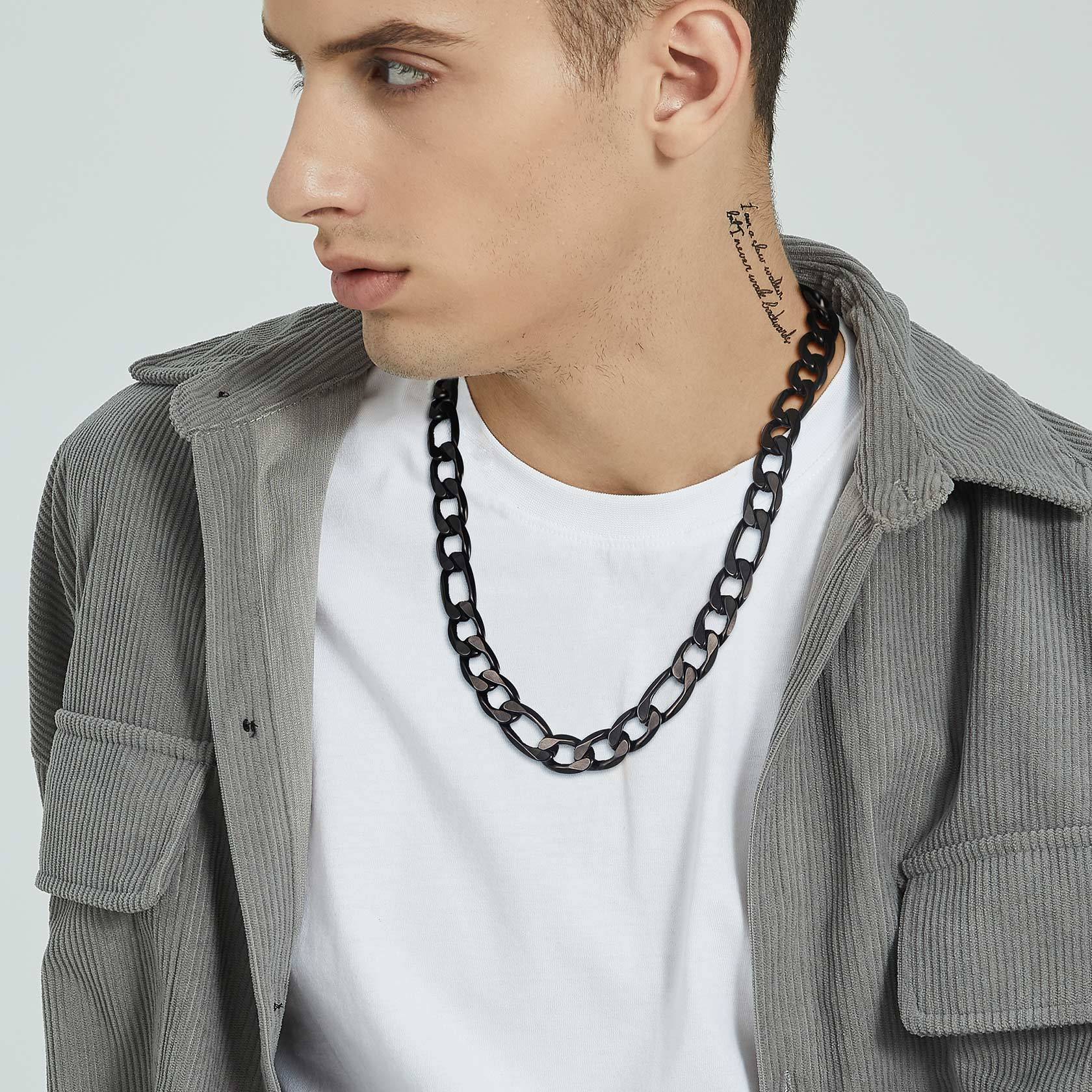 Stainless Steel Figaro Chain Necklaces for Men