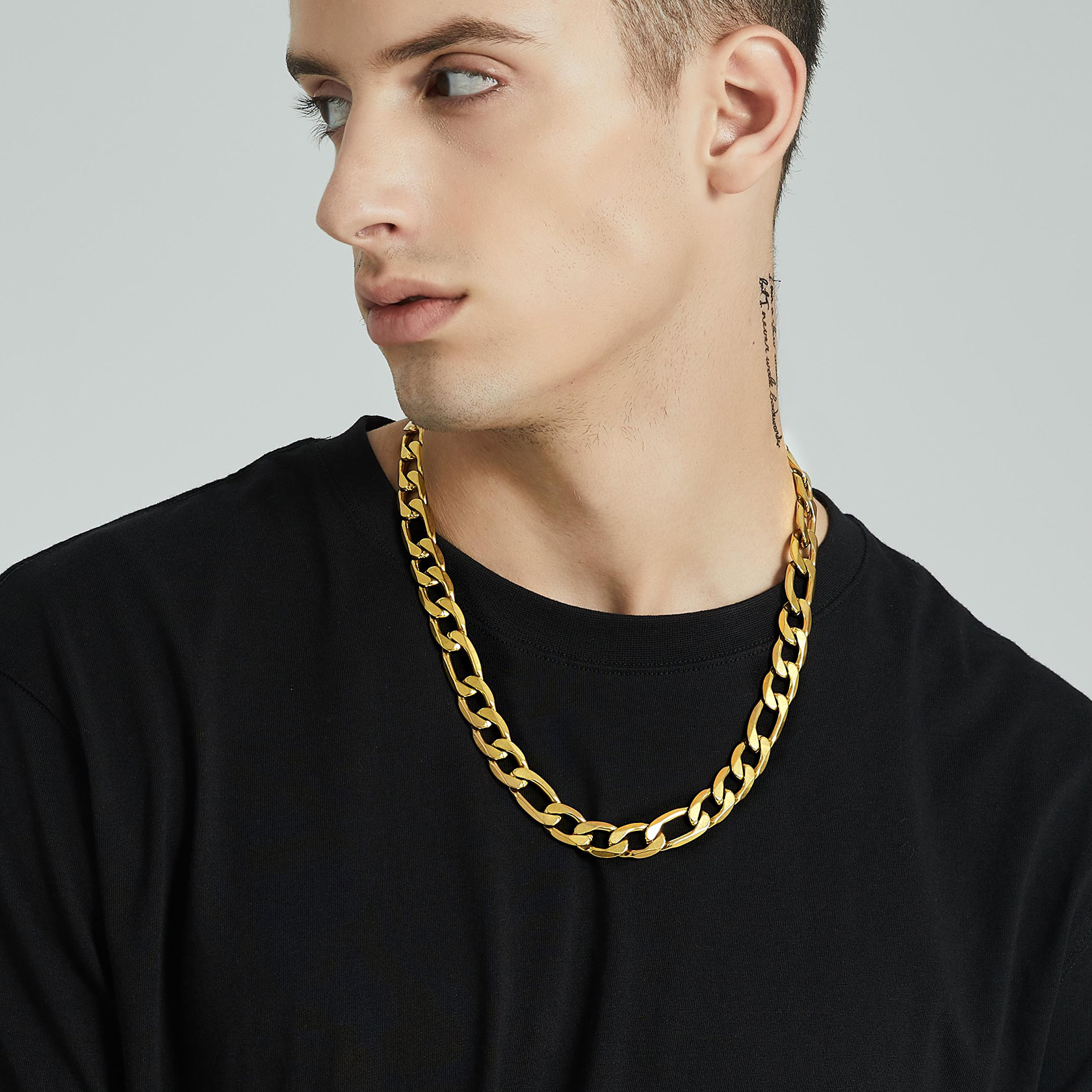 4/6/9/13mm Stainless Steel Figaro Chain Necklaces