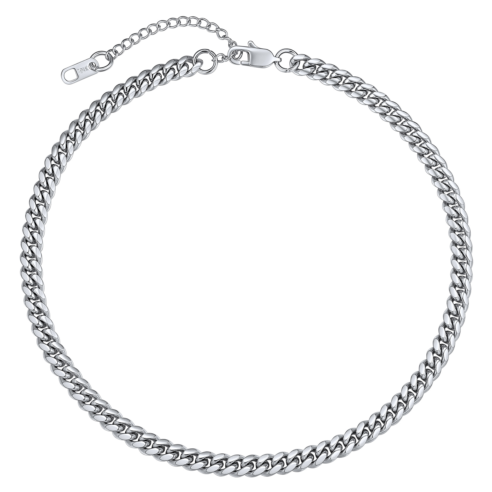 10mm Cuban Chain 316L Steel Natural 22"