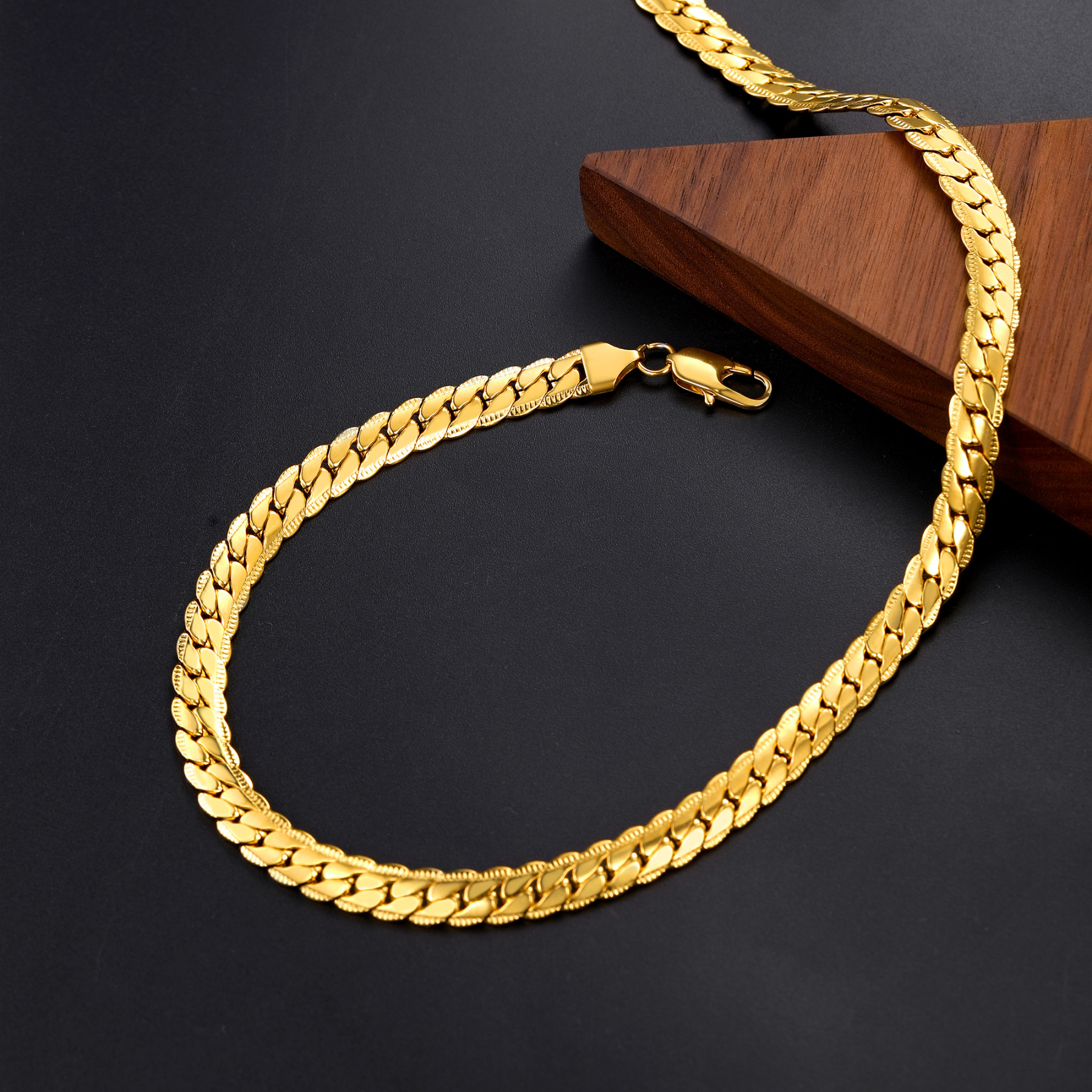 6mm Wide Stainless Steel Chain Necklace Hip Hop Christmas Gift