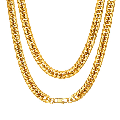 Gold Miami Cuban Chain 9mm