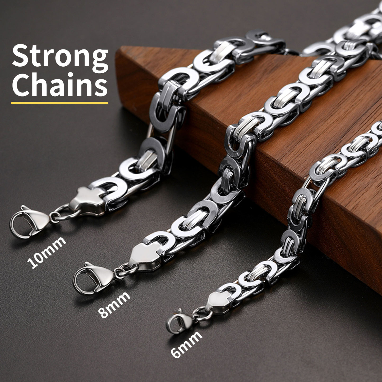 Bicycle Byzantine Chain Stainless Steel Necklace for Men