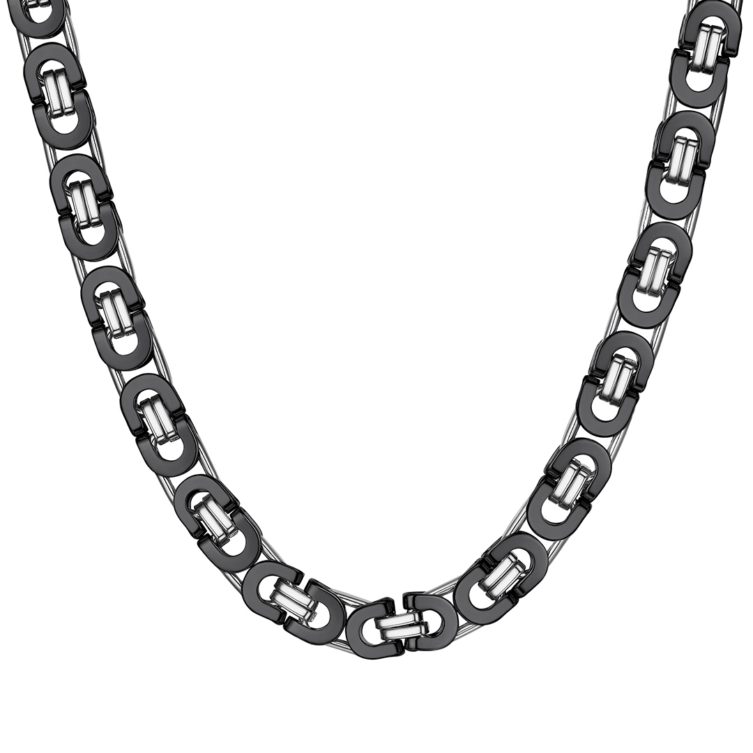6mm Bicycle Chain Necklace Stainless Steel Black