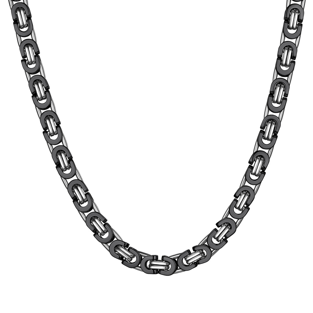 Bicycle Byzantine Chain Stainless Steel Necklace for Men