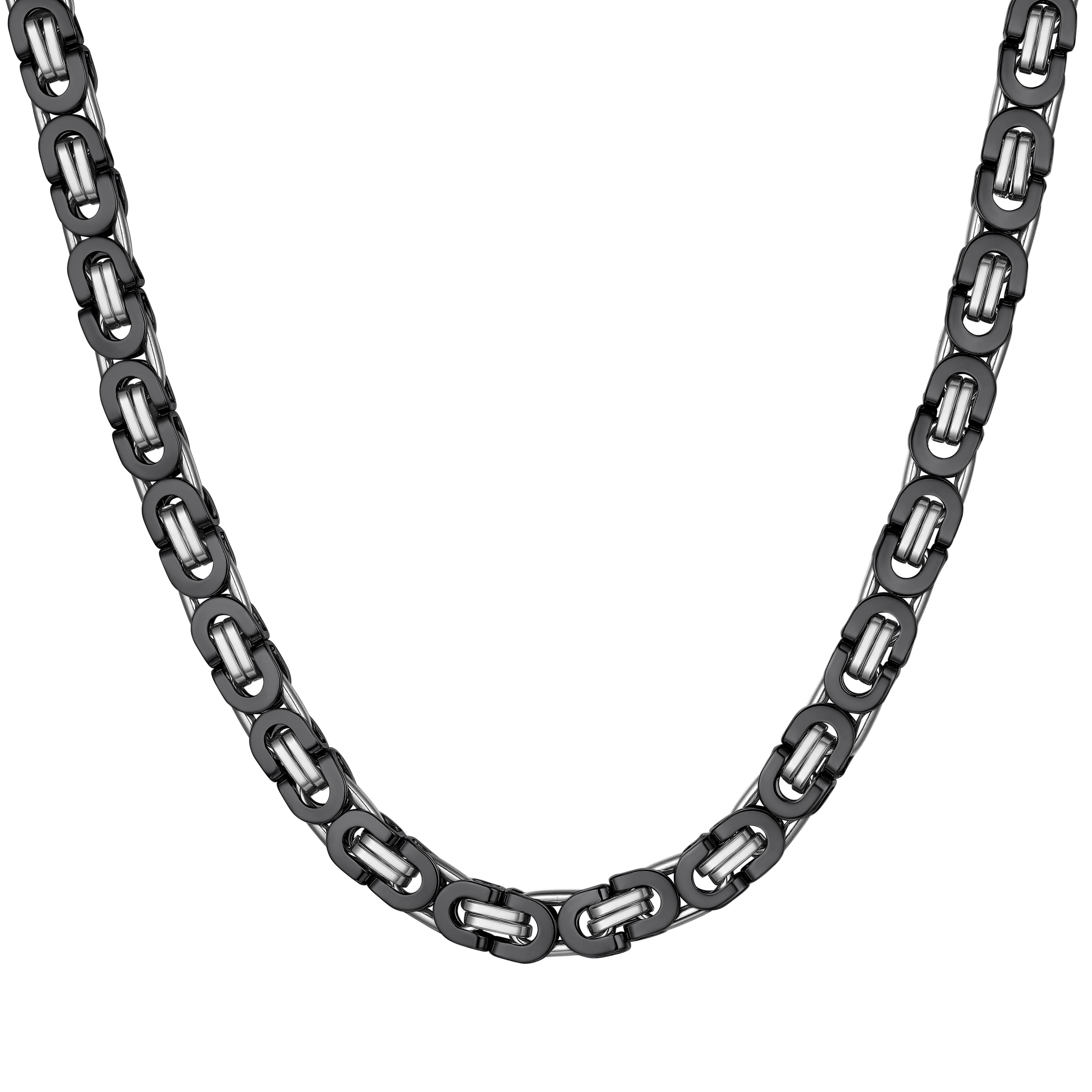 Bicycle Byzantine Chain Stainless Steel Necklace for Men