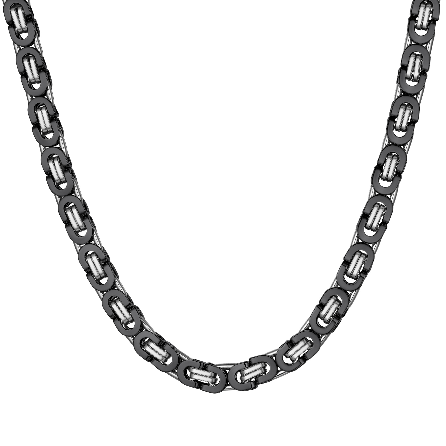 Bicycle Byzantine Chain Stainless Steel Necklace for Men