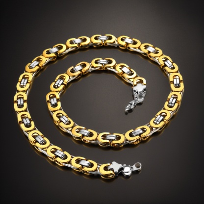 Bicycle Byzantine Chain Stainless Steel Necklace for Men