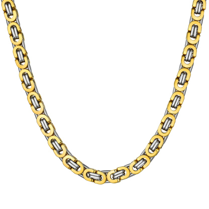 Bicycle Byzantine Chain Stainless Steel Necklace for Men