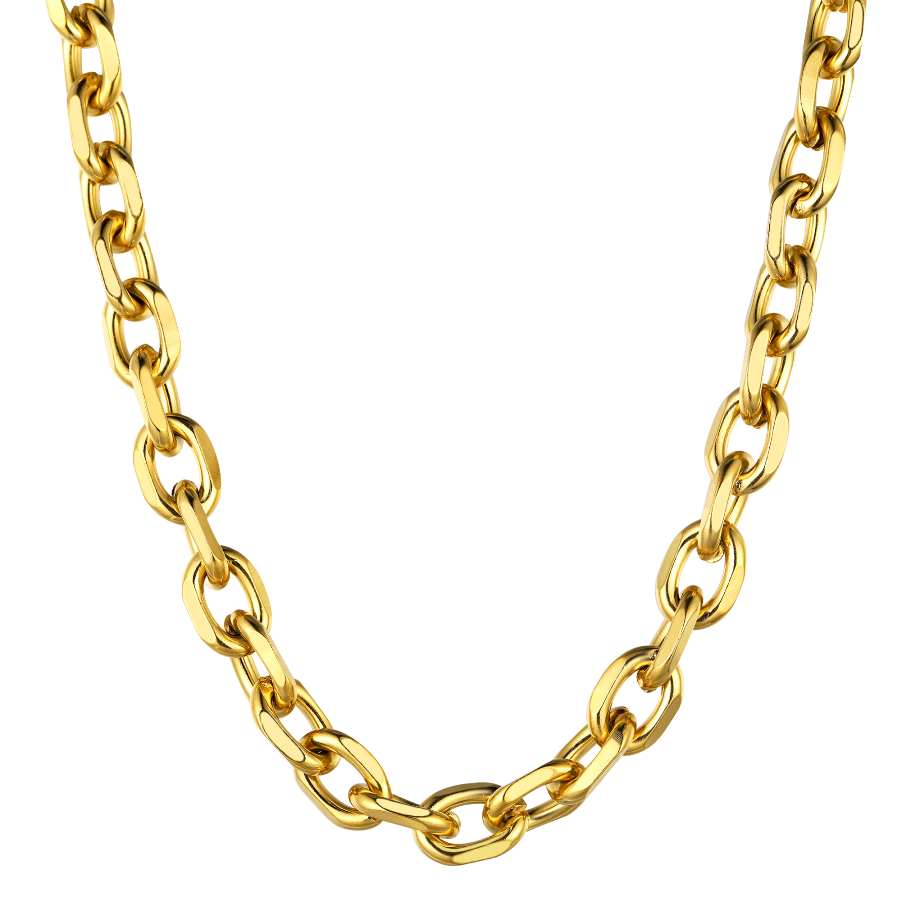 Stainless Steel Cable Solid Cable Links Chain Necklaces for Men Women