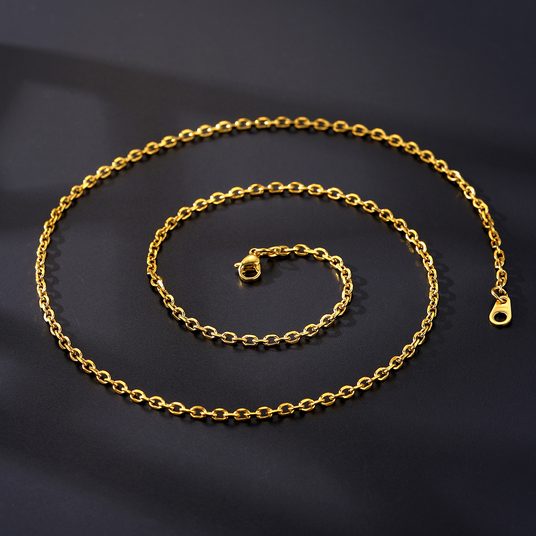 Stainless Steel Cable Solid Cable Links Chain Necklaces for Men Women