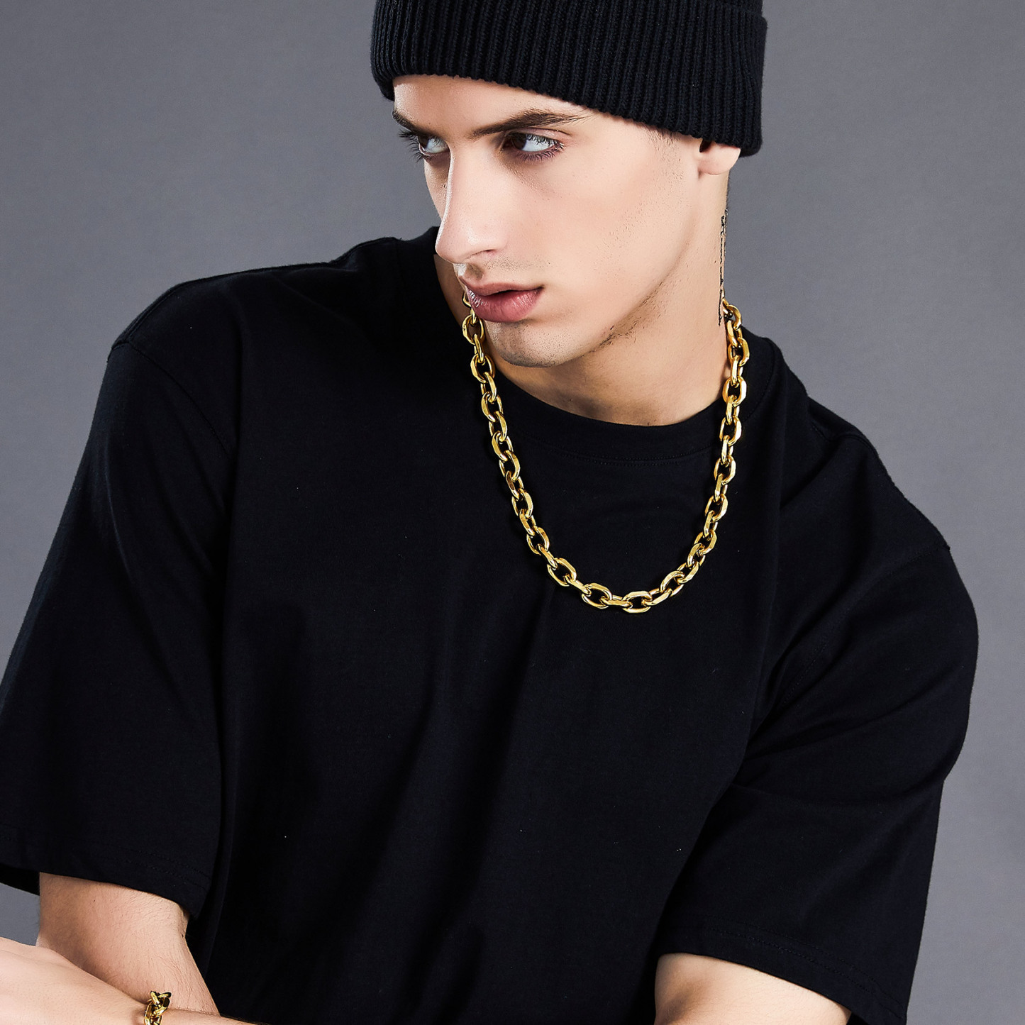 Stainless Steel Cable Solid Cable Links Chain Necklaces for Men Women